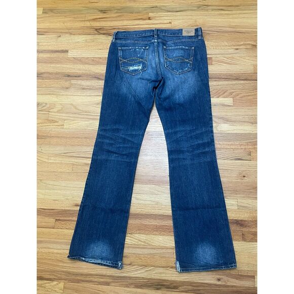 Abercrombie & Fitch Emma Women's 6 Blue Jeans Denim Cotton Bootcut Distressed - Picture 2 of 11